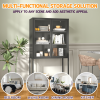 59"H Heavy Duty Metal Storage Cabinet,Sideboards & Buffet,Display Storage Cabinet with Glass Doors and 2 Adjustable Shelves