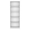 Home 4 Shelves Bookcase with Multi-Tiered Storage -White -Office