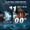 VEVOR Pool Pump 1.5HP 230V, Variable Dual Speed Pumps 1100W for Above Ground Pool, Powerful Self-priming Pump w/ Strainer Filter Basket