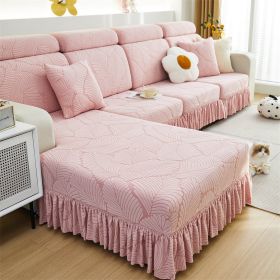 1 Pc Nordic High-end All Inclusive Sofa Cover with Breathable, Waterproof (Color: Pink, size: 2-person seat)