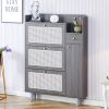 Modern minimalist storage cabinet, Japanese rattan shoe cabinet, bed top cabinet