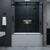 58-60" W x 60" H Frameless Sliding Bathtub Door, Tub Shower Door, Bathtub Glass Door, Bathtub Shower Door, 1/4" (4mm) Certified Clear Tempered Glass