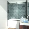 58-60" W x 60" H Frameless Sliding Bathtub Door, Tub Shower Door, Bathtub Glass Door, Bathtub Shower Door, 1/4" (4mm) Certified Clear Tempered Glass