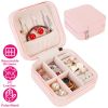 Mini Jewelry Storage Box Portable Ring Earring Necklace Storage Travel Case PU Leather Jewelry Organizer Gift